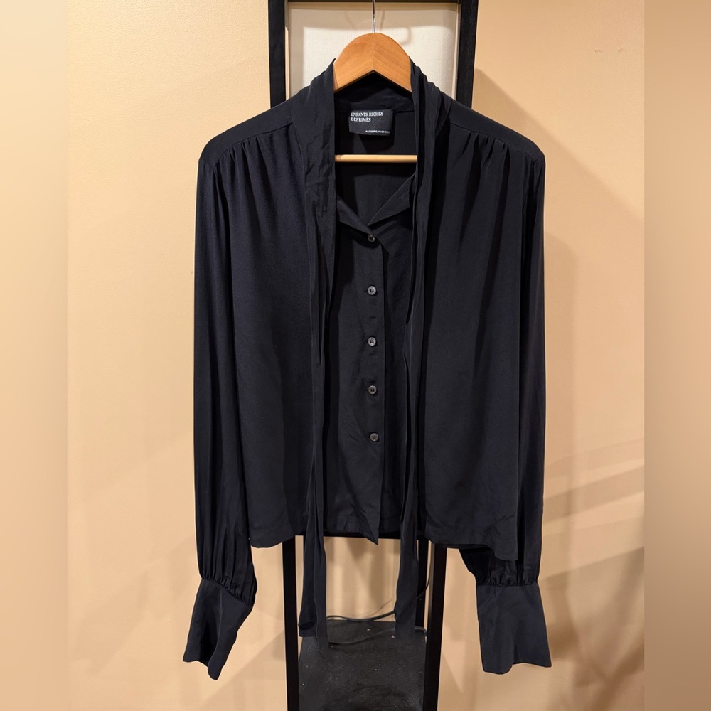 Enfants Riches Deprimes FW24 Black PussyBow Shirt
